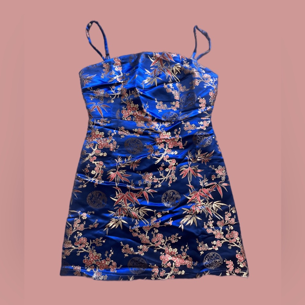 Blue Asian mini dress